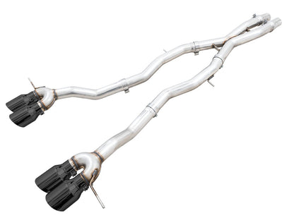 AWE Track Edition Catback Exhaust for BMW G8X M3/M4 - Diamond Black Tips image 1
