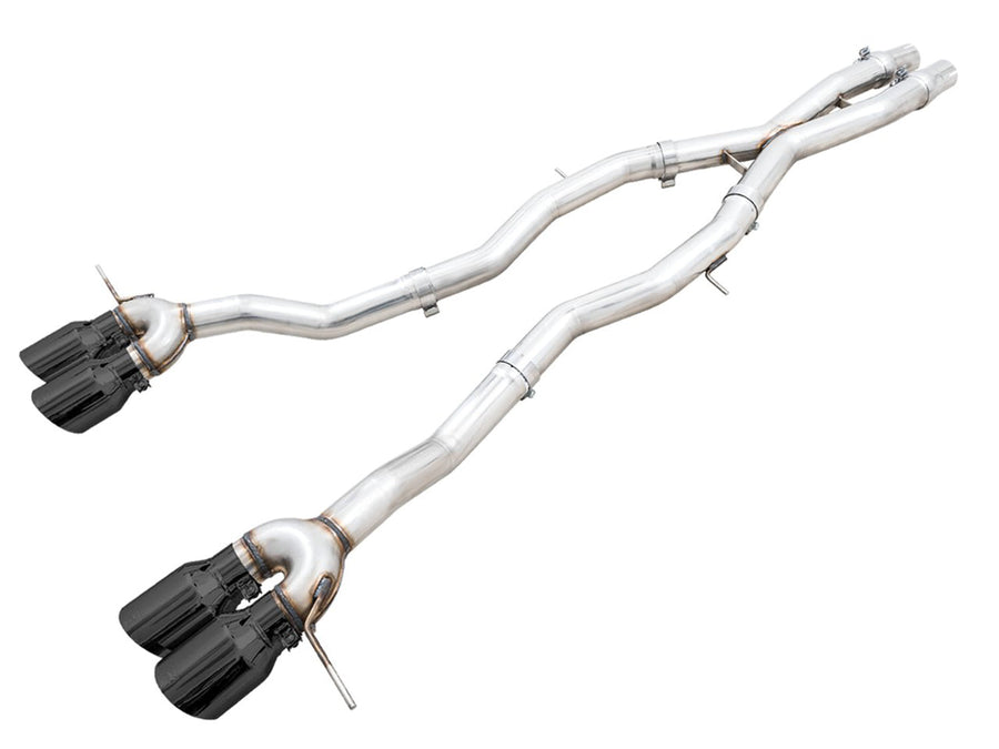 AWE Track Edition Catback Exhaust for BMW G8X M3/M4 - Diamond Black Tips image 1