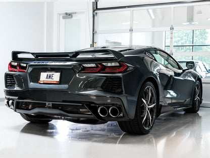 AWE Touring Edition Exhaust for C8 Corvette -- Chrome Silver Tips image 2