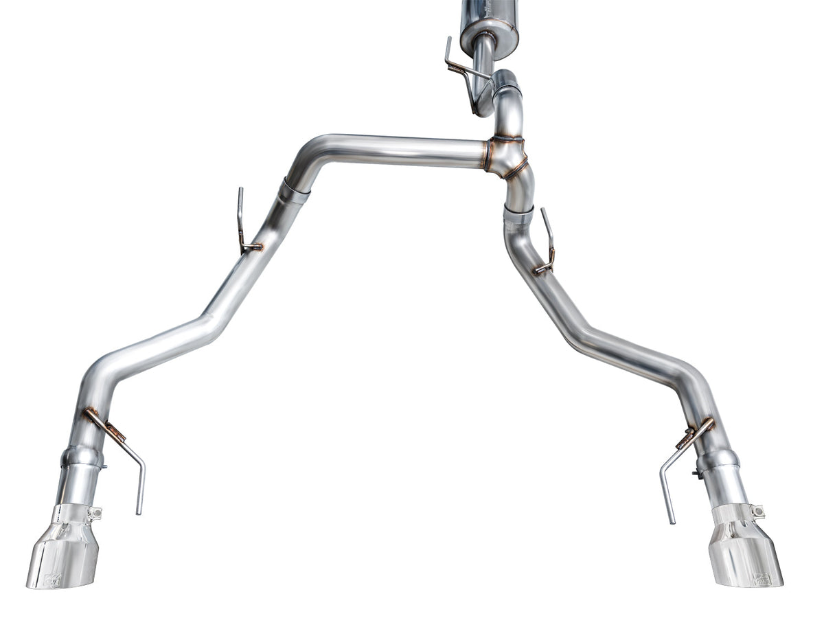 AWE 0FG Resonated Catback for '21+ Ford F-150 Tremor (With Bumper Cutouts) - Chrome Silver Tips image 14