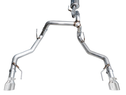 AWE 0FG Resonated Catback for '21+ Ford F-150 Tremor (With Bumper Cutouts) - Chrome Silver Tips image 14
