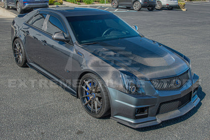 2009-15 Cadillac CTS-V Carbon Fiber Front Side Fender Trim Cover image 19