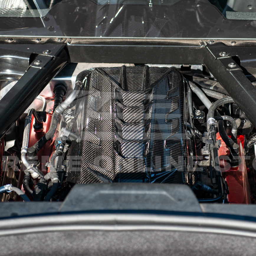 2020-Up Corvette C8 DRY CARBON FIBER LT2 Rear Engine Cover image 4