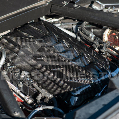 2020-Up Corvette C8 DRY CARBON FIBER LT2 Rear Engine Cover image 5