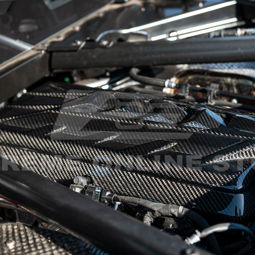 2020-Up Corvette C8 DRY CARBON FIBER LT2 Rear Engine Cover image 6