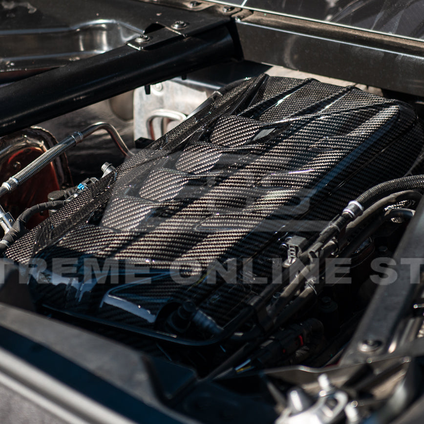 2020-Up Corvette C8 DRY CARBON FIBER LT2 Rear Engine Cover image 8