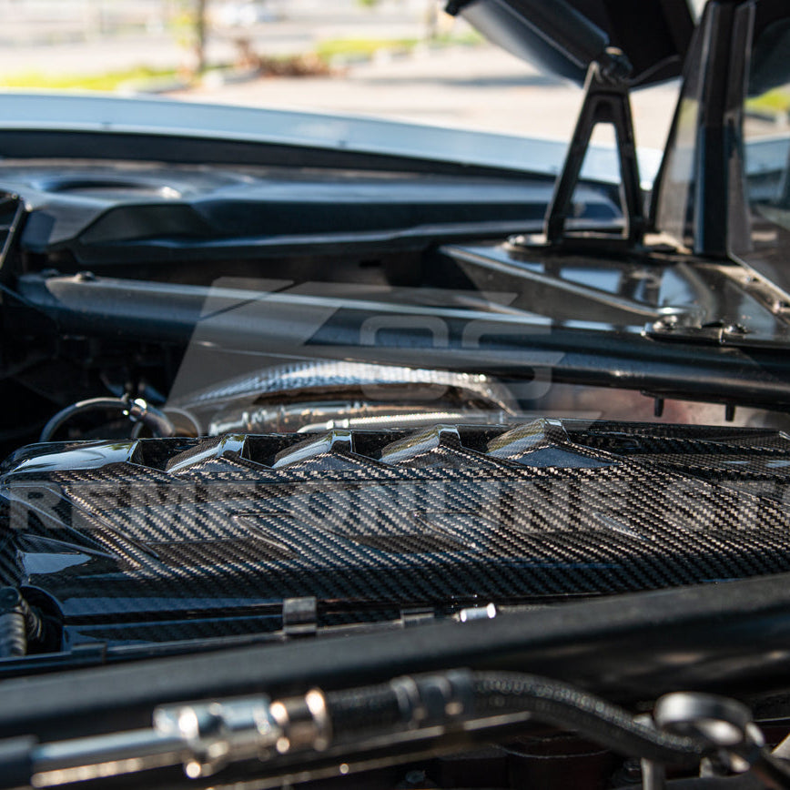 2020-Up Corvette C8 DRY CARBON FIBER LT2 Rear Engine Cover image 9
