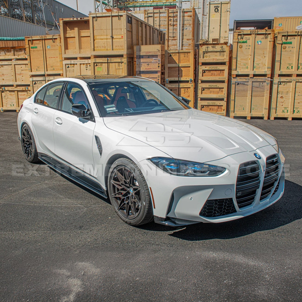 2021-Up BMW G80 M3 Carbon Fiber Side Skirts image 4
