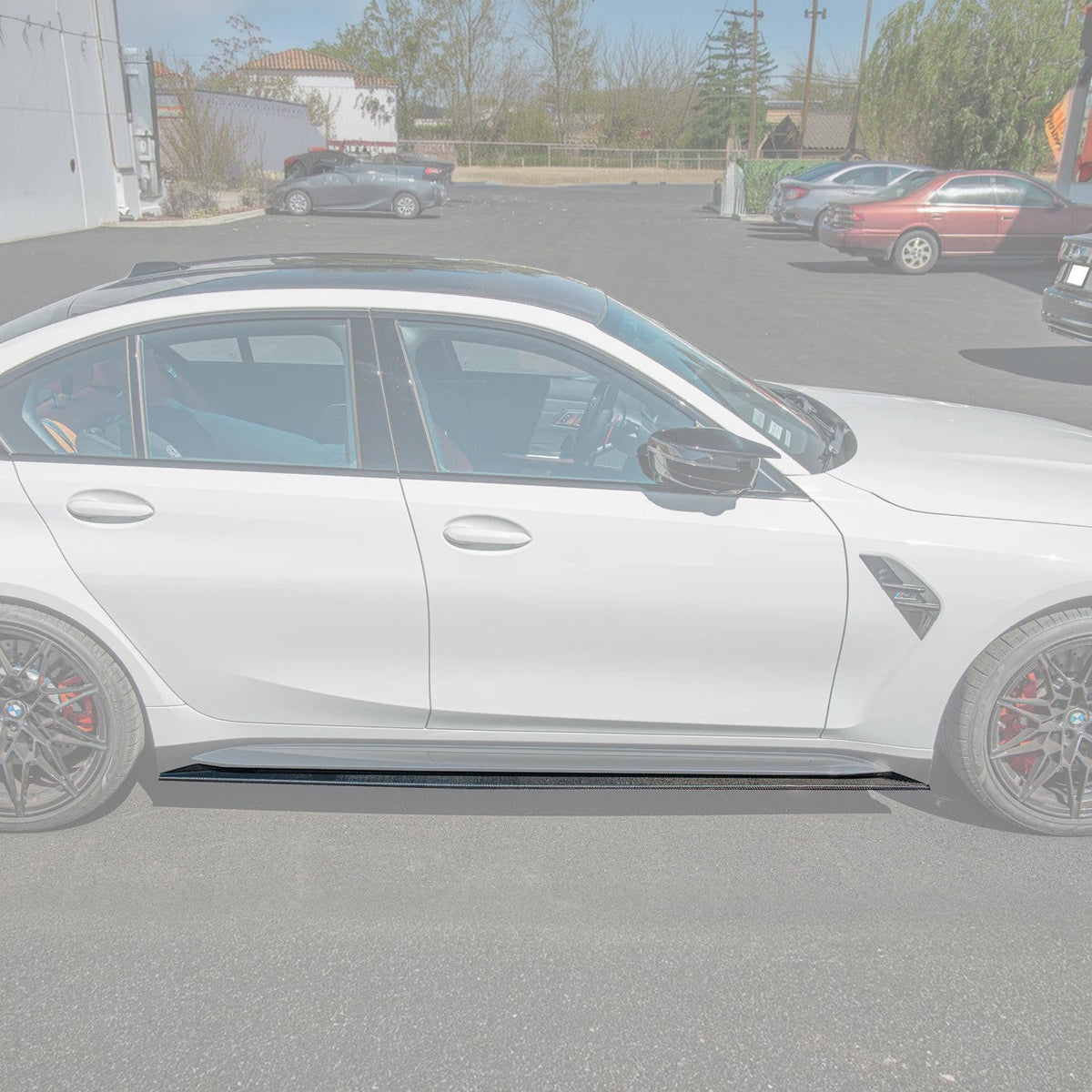 2021-Up BMW G80 M3 Carbon Fiber Side Skirts image 2