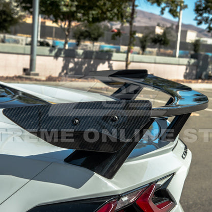2020-Up Corvette C8 GM Factory Style DRY CARBON FIBER Rear Spoiler Side Winglets image 7