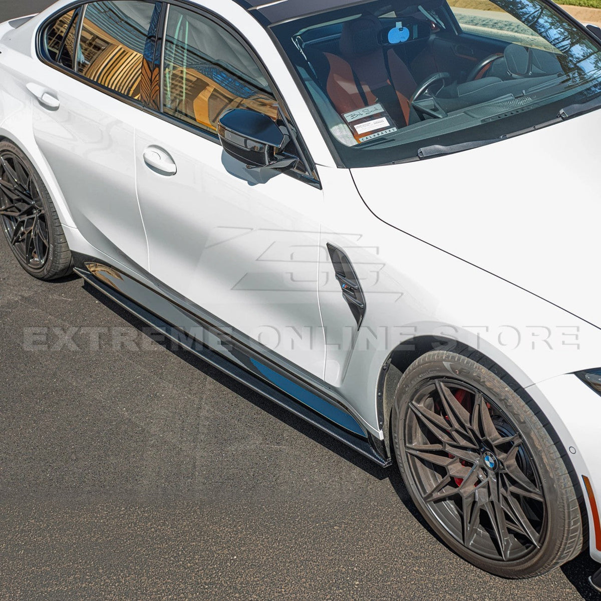 2021-Up BMW G80 M3 Carbon Fiber Side Skirts image 5