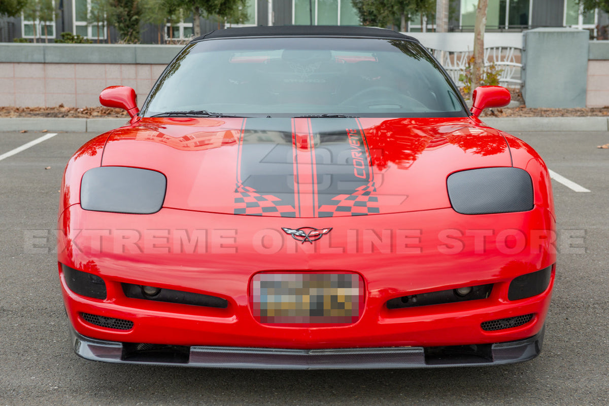 Chevrolet Corvette C5 DRY Carbon Fiber Front Headlight Covers image 5