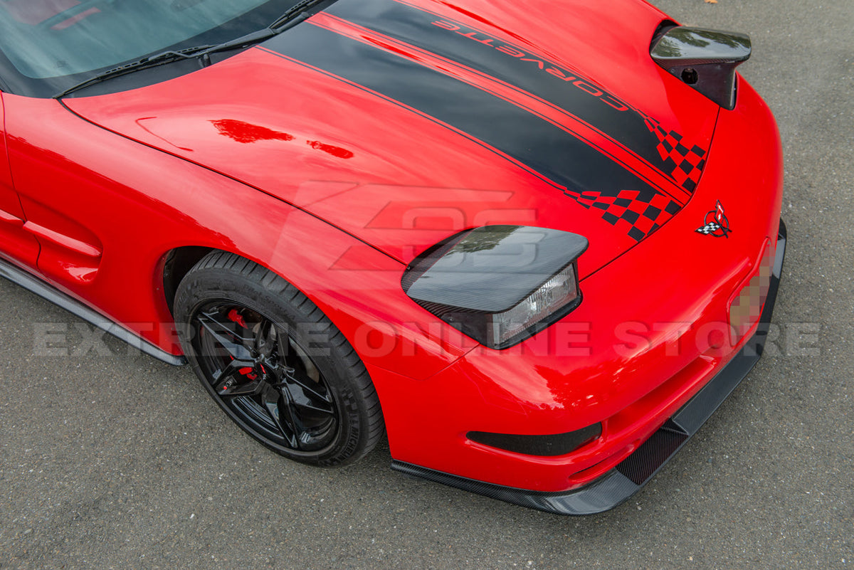 Chevrolet Corvette C5 DRY Carbon Fiber Front Headlight Covers image 8