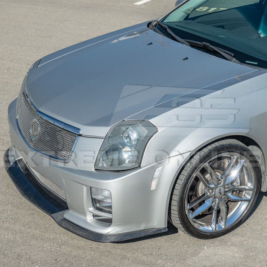 2003-08 Cadillac CTS-V | CARBON FIBER Package Front Bumper Lower Lip Splitter image 4