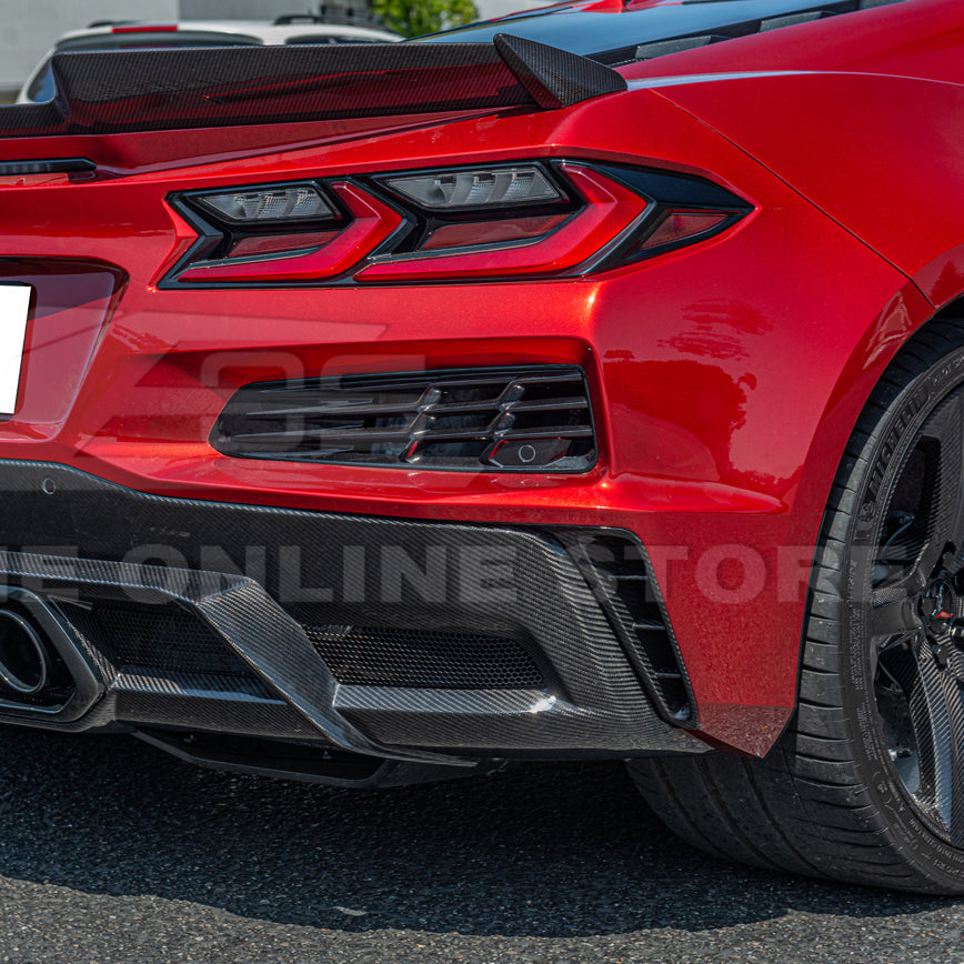 Chevrolet Corvette C8 Z06 DRY CARBON FIBER Rear Side Vent Cover image 5