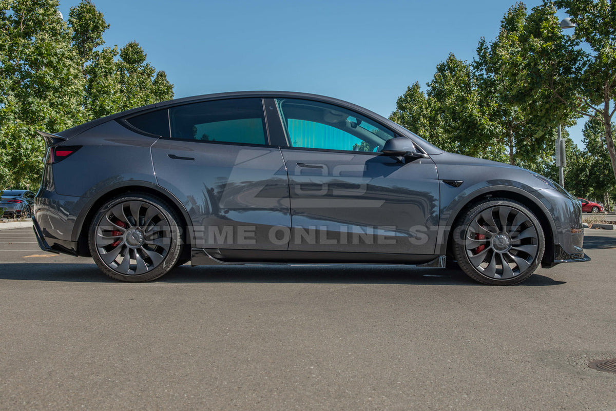 2020-24 Tesla Model Y Front Splitter Lip & Side Skirt image 14