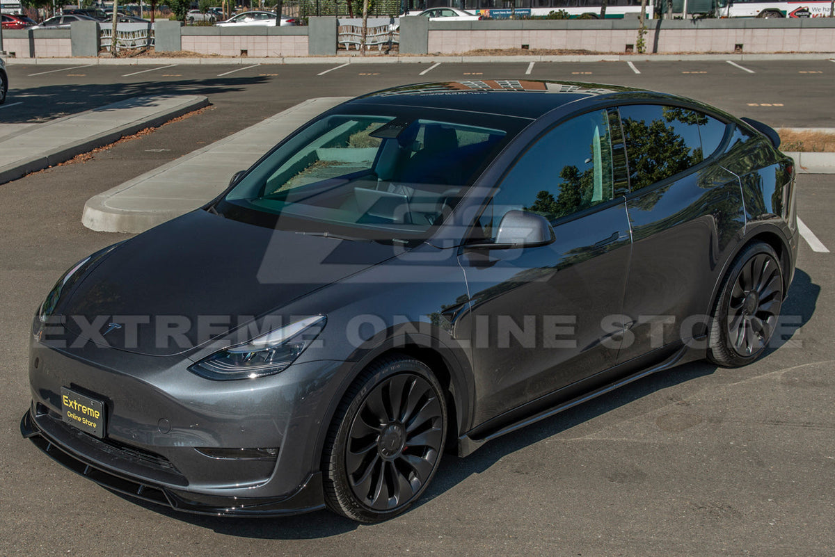 2020-24 Tesla Model Y Front Splitter Lip & Side Skirt image 21