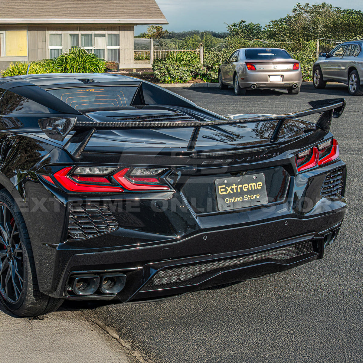 5VM Package Corvette C8 Stingray DRY CARBON FIBER Rear Spoiler image 24