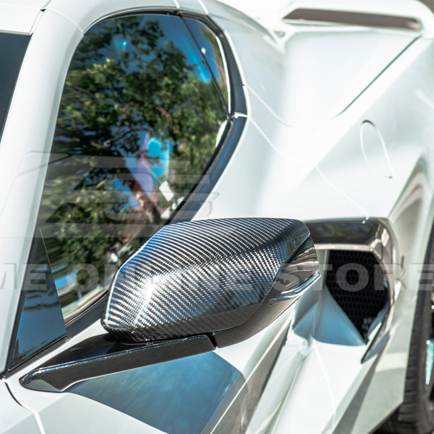 Corvette C8 DRY CARBON FIBER Upper Mirror Covers image 10