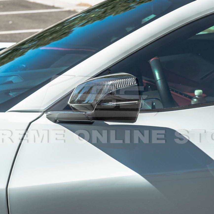 Corvette C8 DRY CARBON FIBER Upper Mirror Covers image 11