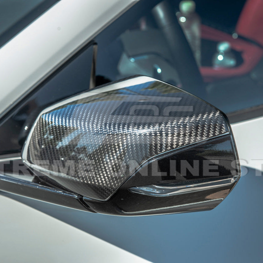 Corvette C8 DRY CARBON FIBER Upper Mirror Covers image 12