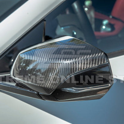 Corvette C8 DRY CARBON FIBER Upper Mirror Covers image 12