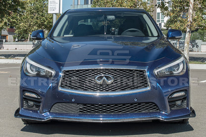 2014-17 Infiniti Q50 Sport Carbon Fiber Front Bumper Lip Splitter image 9