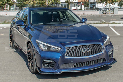 2014-17 Infiniti Q50 Sport Carbon Fiber Front Bumper Lip Splitter image 10