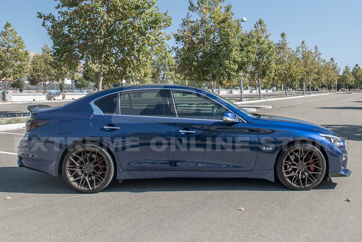 2014-17 Infiniti Q50 Sport Carbon Fiber Front Bumper Lip Splitter image 12
