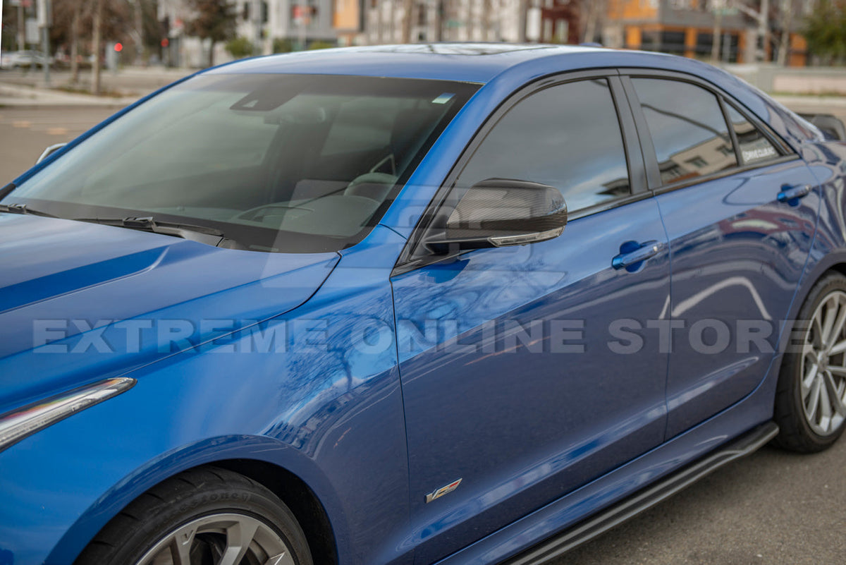 2013-18 Cadillac ATS ATS-V Sedan | GM Factory DRY CARBON FIBER Side Mirror Covers image 7