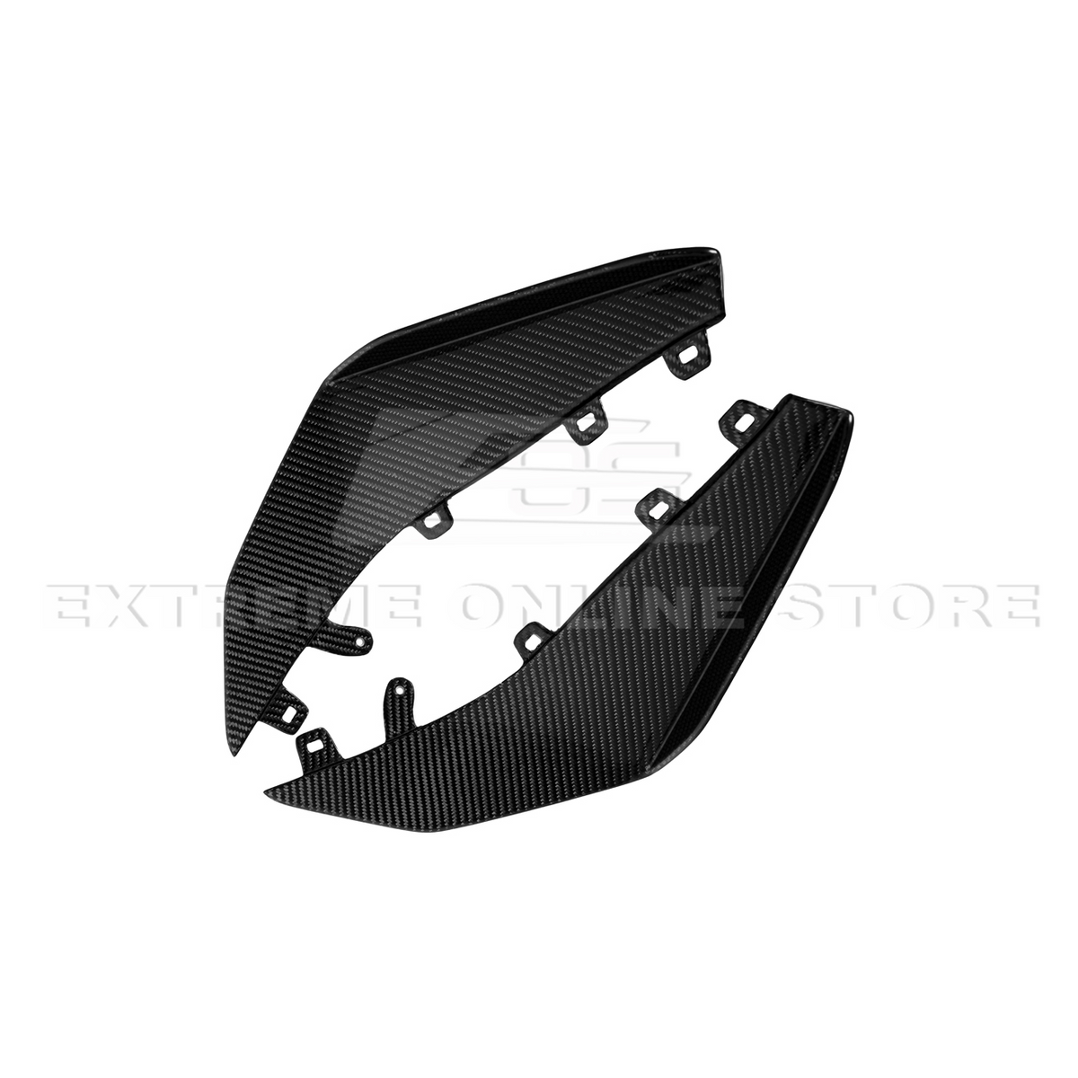 Chevrolet Corvette C8 Z06 / E-Ray DRY CARBON FIBER Front Side Canards image 46