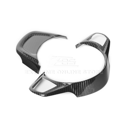 2020-Up Toyota Supra Carbon Fiber Steering Wheel Trim Cover image 10