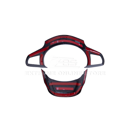 2020-Up Toyota Supra Carbon Fiber Steering Wheel Trim Cover image 11