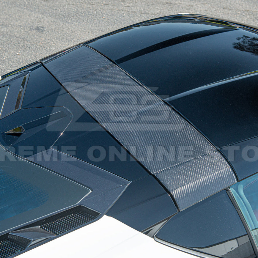 Chevrolet Corvette C8 DRY CARBON FIBER Top Roof Pillar Bow image 8