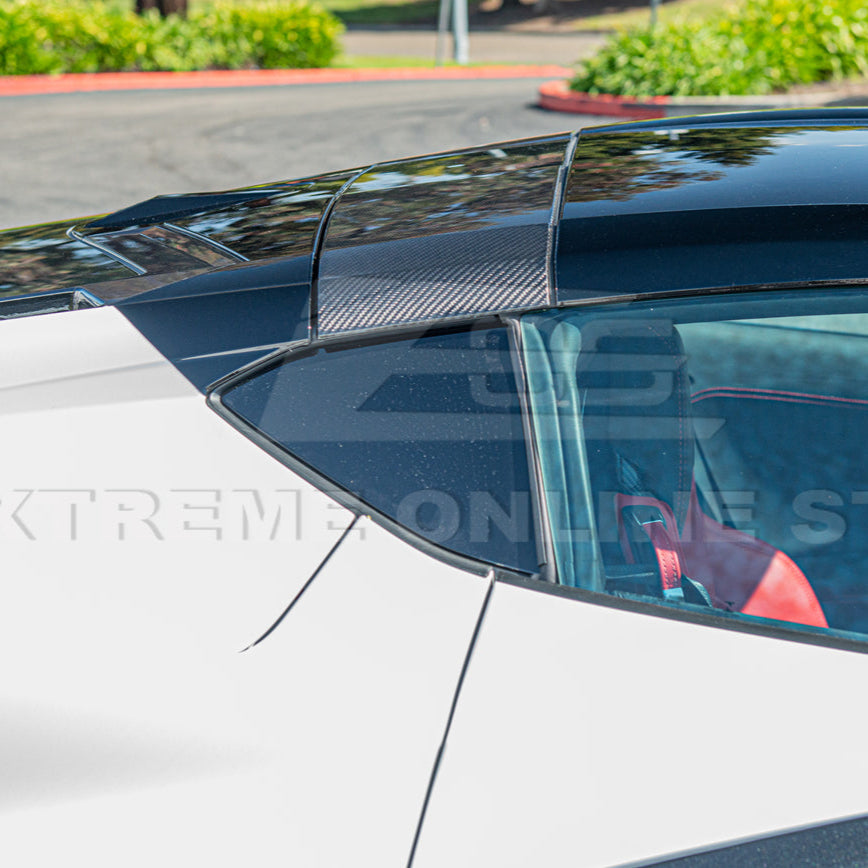 Chevrolet Corvette C8 DRY CARBON FIBER Top Roof Pillar Bow image 9