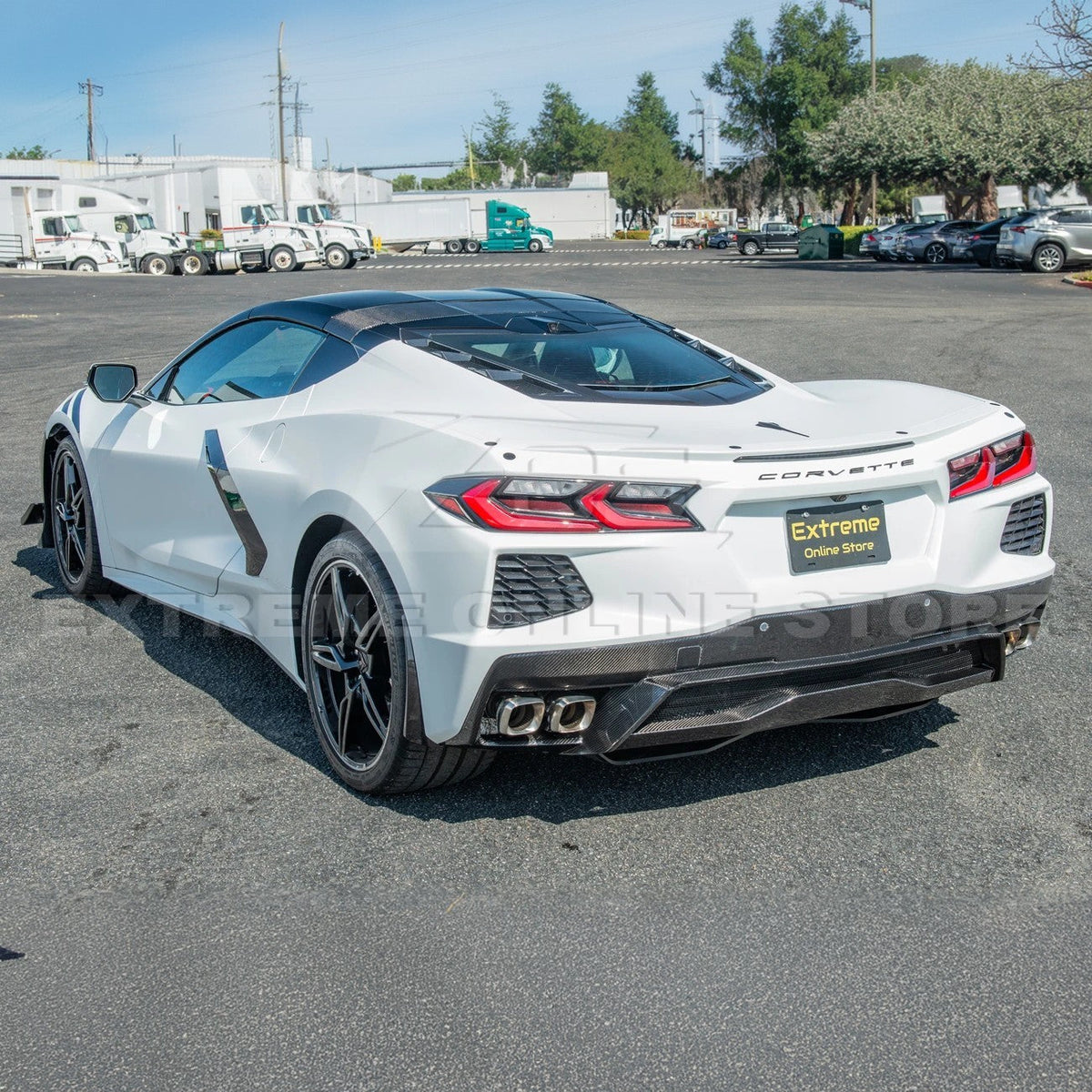 Chevrolet Corvette C8 DRY CARBON FIBER Top Roof Pillar Bow image 4