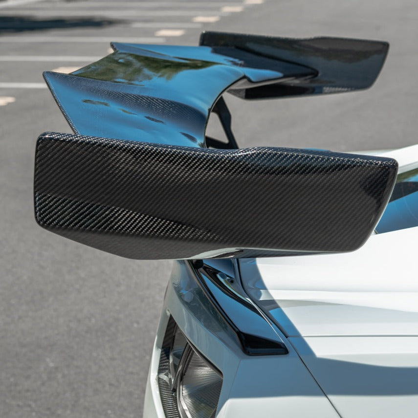 Corvette C7 ZR1 ZTK Conversion DRY CARBON FIBER Rear Spoiler Winglet image 3