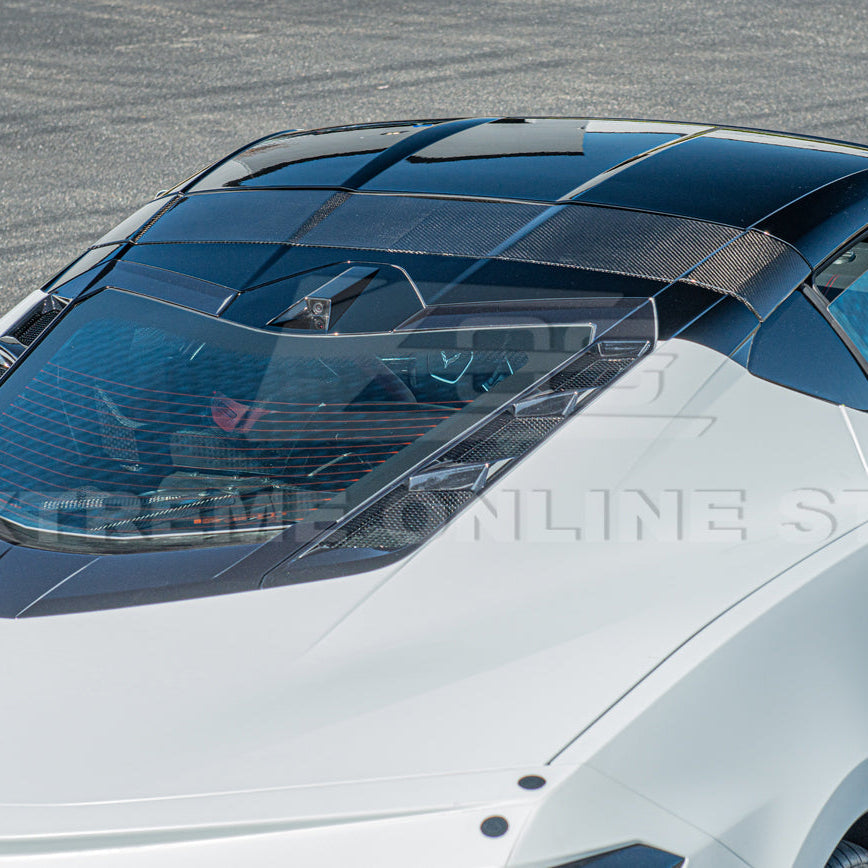 Chevrolet Corvette C8 DRY CARBON FIBER Top Roof Pillar Bow image 11