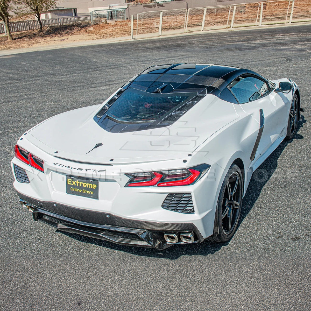 Chevrolet Corvette C8 DRY CARBON FIBER Top Roof Pillar Bow image 6
