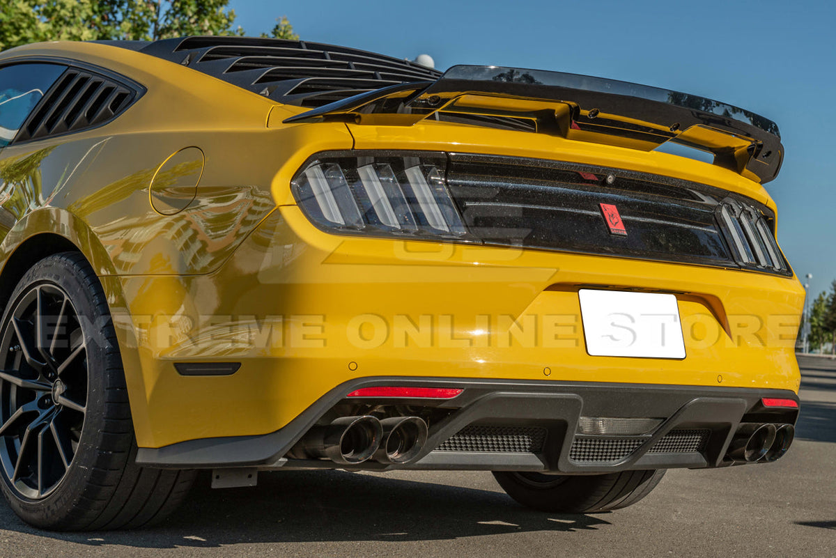 2015-17 Ford Mustang GT350 Rear Bumper Quad Tips Diffuser image 5