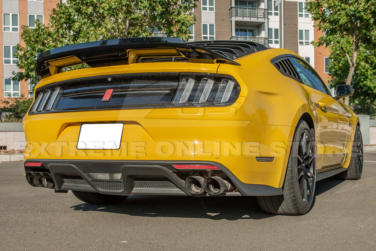 2015-17 Ford Mustang GT350 Rear Bumper Quad Tips Diffuser image 3