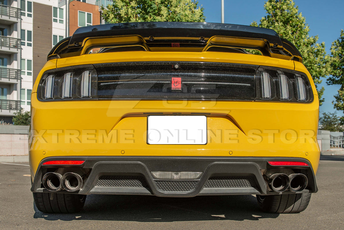 2015-17 Ford Mustang GT350 Rear Bumper Quad Tips Diffuser image 6
