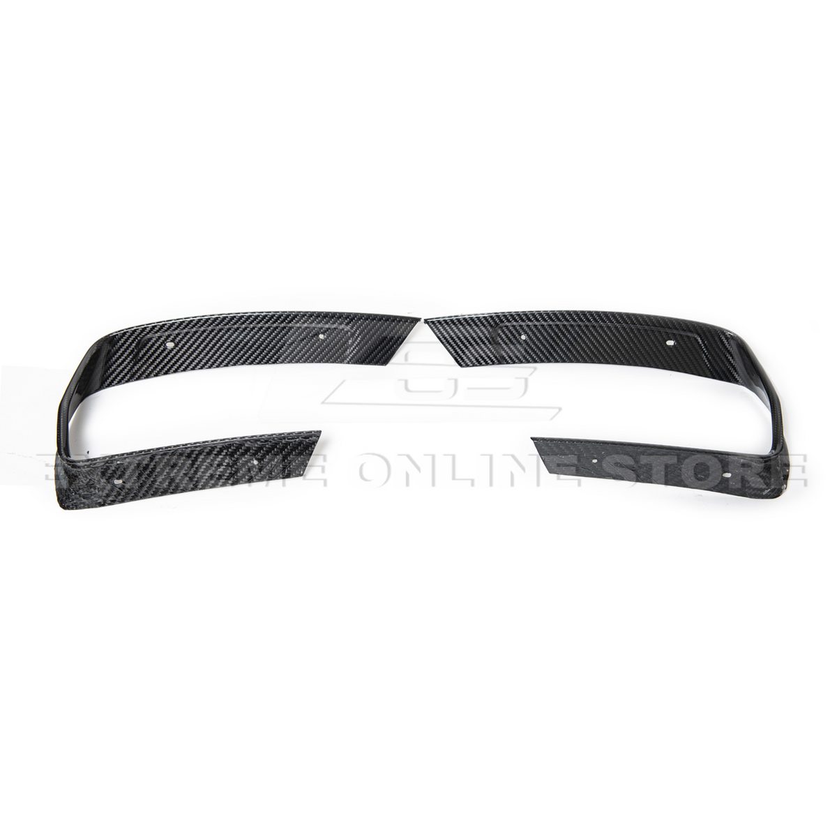 Corvette C8 DRY CARBON FIBER Rear Diffuser Exhaust Bezel image 12