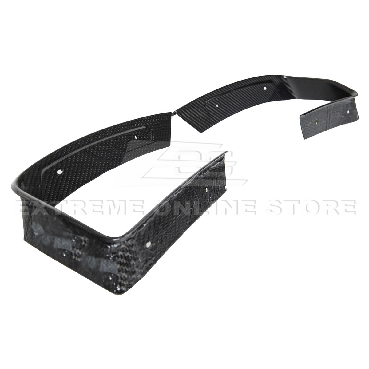 Corvette C8 DRY CARBON FIBER Rear Diffuser Exhaust Bezel image 13