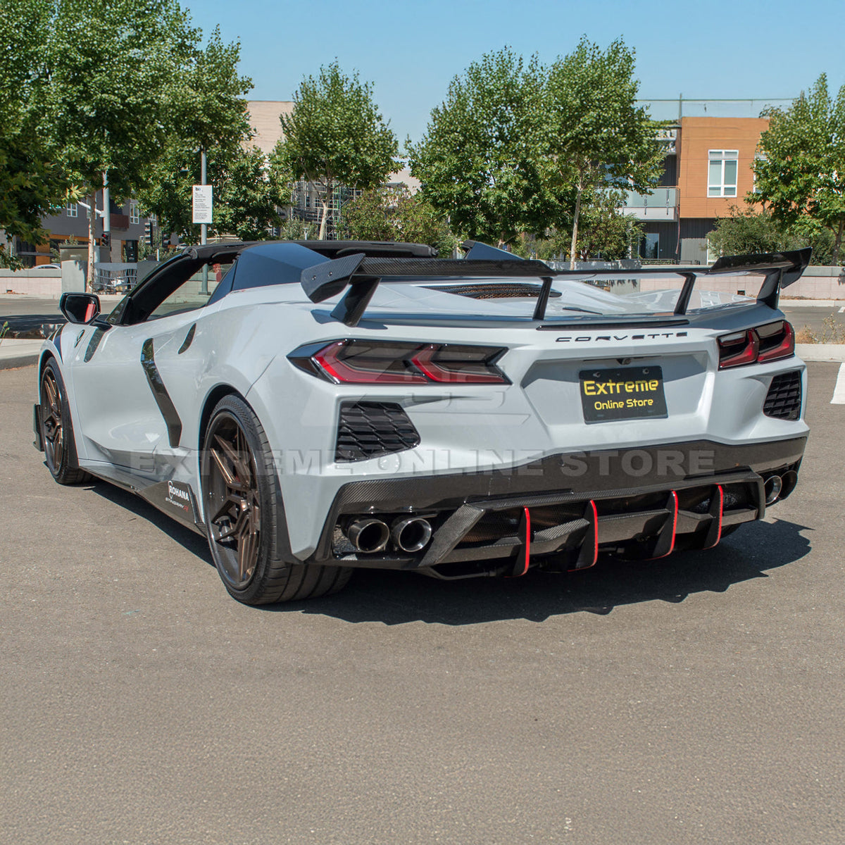 Blemished / Outlet - Corvette C8 Z51 DRY CARBON FIBER Rear Spoiler Add-On Wickers Extension image 5