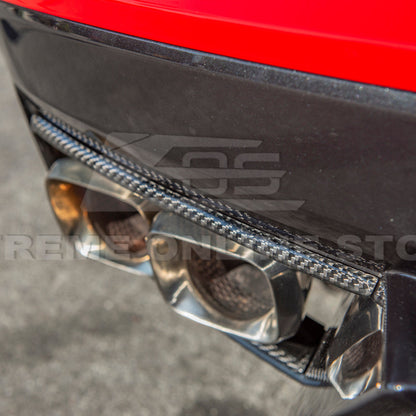 Corvette C8 DRY CARBON FIBER Rear Diffuser Exhaust Bezel image 9