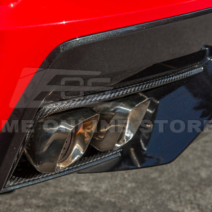 Corvette C8 DRY CARBON FIBER Rear Diffuser Exhaust Bezel image 7
