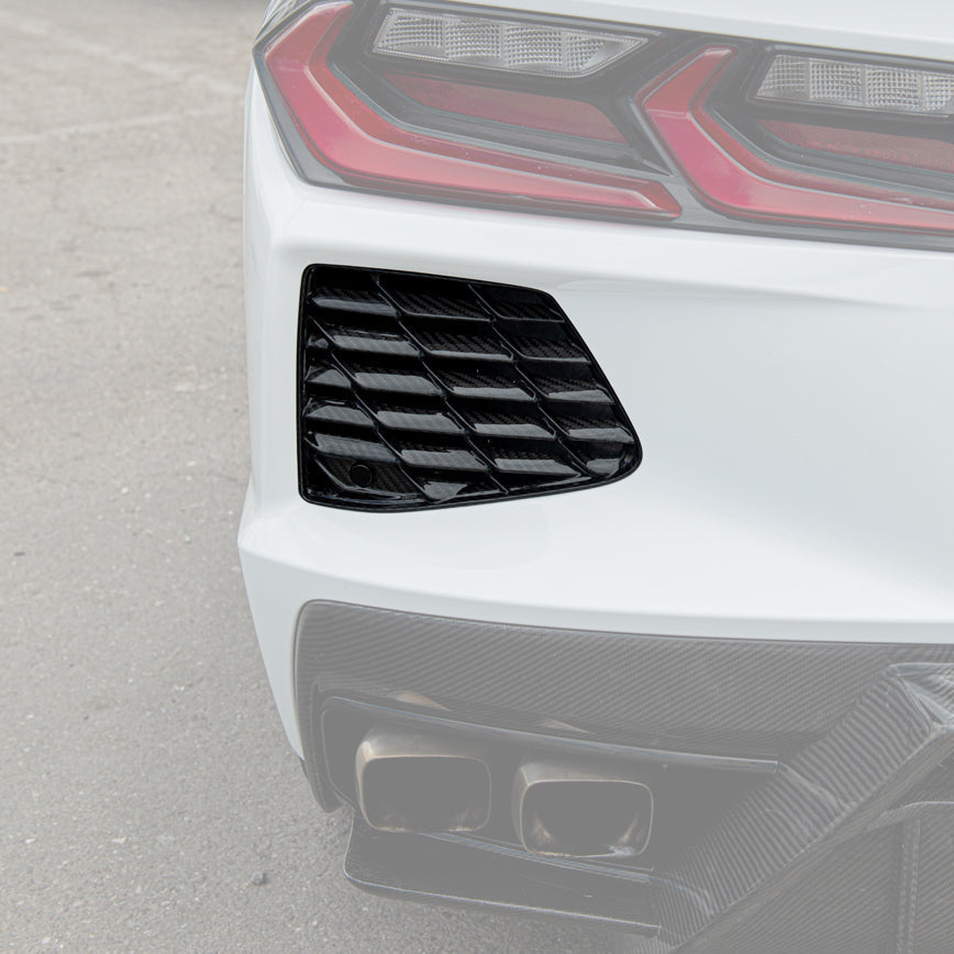 Chevrolet Corvette C8 DRY CARBON FIBER Rear Grill Cover image 3