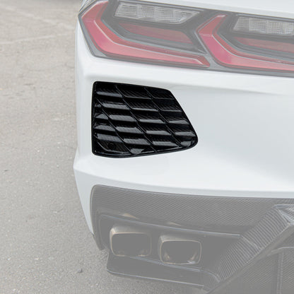 Chevrolet Corvette C8 DRY CARBON FIBER Rear Grill Cover image 1