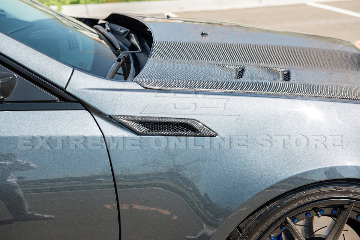 2009-15 Cadillac CTS-V Dry Carbon Fiber Side Bumper Fender Vents image 13